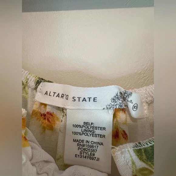 Altar’d State floral Print Puff Sleeve Mini Dress - Picture 6 of 6